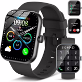 Mannen en vrouwen connected horloge, 1,96 "HD Smartwatch met Bluetooth bellen, 110 + sport modi Trendy connected horloge, stappenteller / slaap / cardiofrequentiemeter, IP68 waterdicht sporthorloge voor Android / iOS