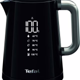 Tefal Smart'N Light 1L electric kettle, Digital display, 5 settings, Removable filter, 30 min keep warm, Stainless steel interior, Swivel base, Removable limescale filter, Auto power off KO854830