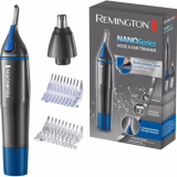 Remington NE3850 Tondeuse-nez [antimicrobienne] série Nano (tête rotative double face, peigne à sourcils, nettoyage facile et rapide), l'emballage peut varier