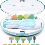 nail trimmerLime à ongles électrique pour bébé 21 en 1 Royal Angels, coupe-ongles sécuritaire pour bébé, soin des ongles, têtes de rechange supplémentaires, ongles pour bébé (bleu)