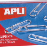 APLI 11716 Boîte à clips, argenté, 50 mm