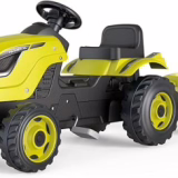 Smoby - Tracteur Farmer XL Vert + Remorque - Tracteur à Pédales Enfant - Siège Ajustable - Volant avec Klaxon - Capot Ouvrable - A Partir de 3 Ans - Fabrication Française