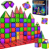 Desire Deluxe Magnetic building blocks tiles Montessori children's toys for boys and girls - educational construction set gift - birthday, for 3-8 years (37pcs).