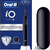 Oral-B iO 2 Black Night electric toothbrush, 1 brush head, 1 travel case, 1 recharge holder, 3 brushing modes, pressure sensor and timer, Designed by Braun