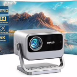 【Netflix Officially & Dolby Audio】Smart 4K Projector, Auto Focus & Keystone, VOPLLS 700 ANSI Full HD 1080P WiFi 6 Bluetooth Portable Projector, 60Hz Home Cinema Projectors for iOS/Android/Outdoor