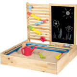 Bac à sable avec mur de jeux d'eau