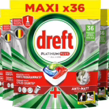 Tablets for Dreft Platinum Plus all-in-one dishwashers, Citroen anti-darkening technology - 5 x 36 capsules