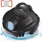 Robot nettoyeur de piscine sans fil, aspirateur de piscine puissant et automatique, 90 minutes d'autonomie, auto-stationnement, idéal pour les piscines plates hors-sol et enterrées jusqu'à 20 mètres 3