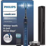Brosse à dents électrique Philips Sonicare DiamondClean série 9000 – Brosse à dents sonique, dents plus propres et soins bucco-dentaires avec 4 têtes de brosse C3 Premium Plaque Defense, aigue-marine (modèle HX9911/89)