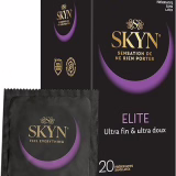 Skyn Elite : Lot van 20 Latexvrije Skynfeel Condooms voor Mannen / Regelmatige Maat, Ultra-Dun en Zacht, Rechte en Gladde Vorm / Nominale Breedte 53mm
