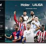 Téléviseur LED 4K UHD Haier Direct H55K85FUX - 55 pouces, Smart TV, Google TV, Dolby Audio, HDR10, télécommande intelligente, Google Assistant, processeur quad-core, Bluetooth 5.1, DBX TV, HDMI 2.1 x 4, sans cadre, 2025