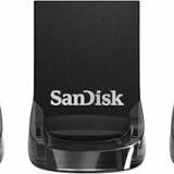 SanDisk Ultra Fit 32 GB Flash Drive, (USB 3.2-sleutel, Ideaal voor laptops en consoles, snelheden tot 130 MB/s, dataherstelsoftware RescuePRO Deluxe) Pack van 3