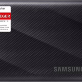 Samsung Portable SSD T9 externe harde schijf, 1 TB, 2.000 MB/s leessnelheid, 2.000 MB/s schrijfsnelheid, USB 3.2 Gen.2x2, voor professionele gebruikers, compatibel met Mac, PC, Android en 12K camera's