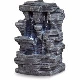 Zen Light 'Light Fontaine d'Intérieur Grand Canyon Imitation Pierre et Ecoulement d'eau - 19 x 16 x 28 cm
