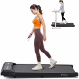 MERACH Tapis de Marche, 3 en 1 Tapis de Course, 2-6KM/H Walking Pad, Tapis de Marche Bureau, Treadmill Compact pour la Maison et Le Bureau, Moteur 2.5 HP, Télécommande, Affichage LED, Capacité 120kg
