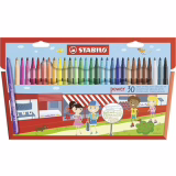 stabilo Feutre de coloriage - STABILO power - Étui carton x 30 feutres pointe moyenne - Coloris assortis