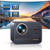 Projecteur 4K [Officiel Netflix/Dolby] Projecteur 4K intelligent 33 000 lumens, mise au point automatique/Keystone, projecteur portable WiMiUS 1080p Full HD natif Home Cinéma/Extérieur WiFi6 Bluetooth5.2 pour mobile/PS5