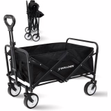 Chariot de plage pliable grande capacité, robuste et portable, idéal pour le sport, les courses et le camping