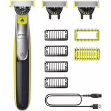 Philips OneBlade 360 Autentisk Face & Body Electric Beard Trimmer, Shaver and Body Groomer, 3x 360 Blades, 4x Stubble Comb (1,2,3,5mm), 1x Body Kit, QP2834/31