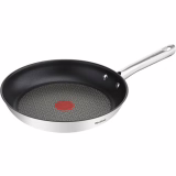 Tefal Poêle 32 cm, Induction, Revêtement antiadhésif, Acier inoxydable 18/10, Garantie 10 ans, Base 3 couches, Cuisson saine, Saisie parfaite, Duetto A7040863