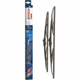Bosch Conventional Flat Wiper Blades Twin 502, Length: 500mm/450mm – 1 Pair of Front Wipers