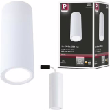 Plafonnier LED Paulmann 93105 Barrel rond 6 W 470 lm gradable 100° 3 niveaux 60 mm blanc mat métal 2700 K luminaire apparent avec pièce LED remplaçable