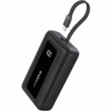 Anker Zolo External Battery, High-Speed Portable Charger 20,000 mAh 30W with Built-in USB-C Cable, 1 USB-C Port, 1 USB-A Port, Battery for iPhone 15/15 Pro/15 Pro Max/15 Plus, MacBook, Galaxy, and More.