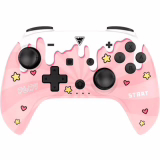DragonShock - Manette Bluetooth compacte sans fil POPTOP rose bonbon - Compatible avec Nintendo Switch - Switch Lite - Switch OLED