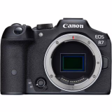 Hybride camera Canon EOS R7, APS-C (32,5 MP) - 5 EV, 4K video 60 fps, Dual Pixel CMOS AF II, vari-angle aanraakscherm, zwart
