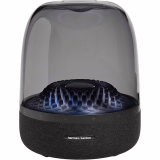 Harman Kardon Aura Studio 4, Bluetooth Speaker with Transparent Dome and Themed Light Show, Elegant Design and Exceptional 360-Degree Sound, in Black