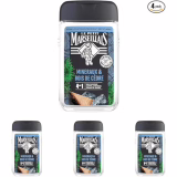 Le Petit Marseillais | Men's Shower Gel Minerals & Cedarwood (250 ml bottle) – 4-in-1 formula for body, hair, face & beard – 92% naturally derived ingredients and neutral pH (Pack of 4)