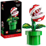 LEGO 71426 Super Mario Piranha Plant Set, figurine articulée avec tube et 2 pièces, kit de construction pour adultes, idée déco chambre, cadeau pour hommes, femmes et adolescents