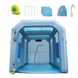 VEVOR Cabine de Peinture Gonflable 4x2,95x2,75 m Tente Peinture Gonflable Automobile en Oxford 210D avec Système de Filtration 1 Souffleur 950 W Station de Travail pour Pose de Peinture Atelier Garage