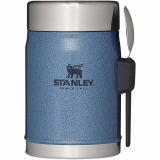 Bocal alimentaire Stanley Classic Legendary 0,4 L avec cuillère-fourchette - Boîte à lunch conservant le chaud ou le froid pendant 7 heures - Isolation à double paroi - Thermos anti-fuite - Sans BPA - Hammertone Lake