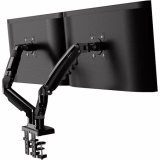 Invision Ondersteuning PC Scherm 2 Schermen voor 19 tot 32 Inch, Hoogte Verstelbare Dubbele Arm met Kantel-, Draai- en Zwenkfunctie, VESA 75 en 100mm, Gassveer, Draagvermogen 2-9kg (MX400)