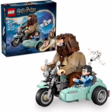LEGO Harry Potter Hagrid's and Harry's Motorcycle – Motorcycle with Sidecar and Hedwig the Owl Figure – Magical World Gift for Girls and Boys Aged 9 and Up – 76443