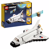 LEGO 31134 Creator 3-in-1 Space Shuttle, Space Shuttle Toy with Spaceship and Astronaut Figure, for Children, Boys and Girls Ages 6 and Up, Gift Idea