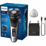 Philips Electric Shaver Series 3000 - Wet & Dry electric shaver for men with SkinProtect technology, Black color, retractable trimmer, cordless shaver with travel case (model S3241/12)