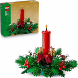 Décoration de table de Noël LEGO - Jouets pour enfants avec baies rouges, étoiles dorées et feuilles vertes - Activité familiale - Décoration de Noël - Cadeau pour filles, garçons et adolescents à partir de 12 ans - 40743