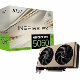 Carte graphique MSI GeForce RTX 5060 8G Inspire 2X OC - 8 Go de GDDR7 (28 Gbit/s/128 bits), PCIe 5, Boost : 2 535 Hz, HDMI 2.1b, DisplayPort 2.1b