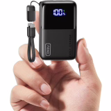 INIU Power Bank, 45W 10000 mAh Mini Draagbare Oplader voor Laptop, Kleine Externe Batterij Snelladen PD QC, Stevige USB-C Kabel in&Uit, voor iPhone 16/15/14/13, Samsung, Google, iPad etc