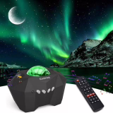 Cadrim Projector van Sterrenhemel, LED Aurora Borealis Sterrenprojector Lamp met Sterrenmaan en Afstandsbediening voor Kerst- Halloween- en Feestcadeaus