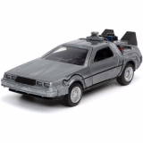 JADA TOYS 253252017 Time Machine Back to The Future 1 Die-cast Car with Opening Doors 1:32 Scale Metallic Silver