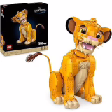 LEGO | Disney Le Roi Lion : Simba, maquette pour jeunes adultes, cadeau pour femmes et hommes, figurine d'animal à collectionner, activité créative, décoration pour la maison et le bureau 43247