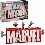 LEGO Marvel Avengers Captain America, Hulk, Thor, Iron Man, Black Widow, logo et mini-figurines, modèle de décoration 3D, jouet de super-héros pour garçons et filles de 12 ans et plus, référence 76313