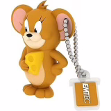 EMTEC, ECMMD16GHB103, Clé USB 16 Go Tom & Jerry - Design ludique en gomme souple - Vitesse de lecture jusqu'à 15 MB/s - Pratique avec capuchon fixé - Taille : 16 Go, Couleur : Multicolore