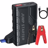 Booster Batterie Voiture Portable, Momowin Jump Starter 1500A(Jusqu'à 7,0L Essence ou 5,5L Gazole), Démarreur de Voiture 12V avec Pinces de Sûreté Intelligentes, 3 Modes de Lumières LED