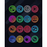 Pixel Net - Neon Icon Pack