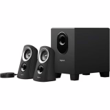 Logitech Z313 Système de Haut-Parleurs 2.1 avec Subwoofer, Son Riche, 50W en Puissance, Basses Puissantes, Entrée Audio 3,5 mm, Prise EU/France, PC/PS4/Xbox/TV/Smartphone/Tablette/Lecteur Noir
