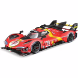 Bburago - 1/18 Ferrari Racing - 499P LMH 2023#51 - Rood - NIEUW 2024 : Metalen replica - gedetailleerd interieur - Deuren en motorklep openbaar op schaal 1/18 - Winnaar van de 24 uur van Le Mans 2023